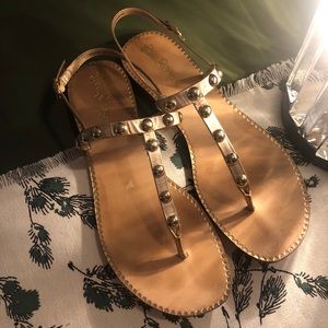 Lilly Pulitzer Studded Rose Gold Gladiator Sandal